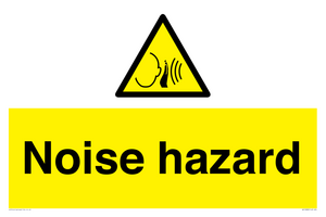 Warning: Noise hazard